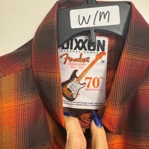 DIXXON Fender Stratocaster 70th Anniversary Plaid Shirt. Limited edition.